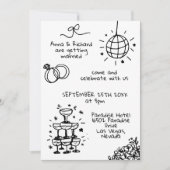 Whimsical Quirky Doodle Foto Leuke bruiloft Kaart (Voorkant)