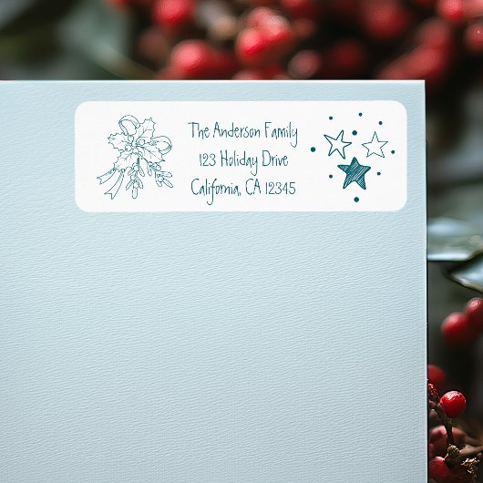 Whimsical Quirky Doodle Holiday Etiket