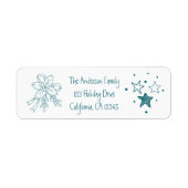 Whimsical Quirky Doodle Holiday Etiket (Voorkant)