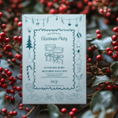 Whimsical Quirky Doodle Holiday Kaart