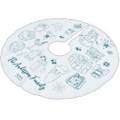 Whimsical Quirky Doodle Holiday Kerstboom Rok (Gekanteld)