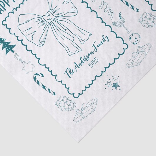 Whimsical Quirky Doodle Holiday Tissuepapier (Detail)