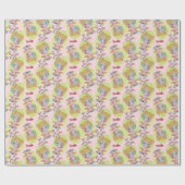 Whimsical Quirky Elf Mid Century Retro Kerstmis Cadeaupapier (Vlak)