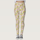 Whimsical Quirky Elf Voeg naam toe Schattige Retro Leggings (Voorkant)