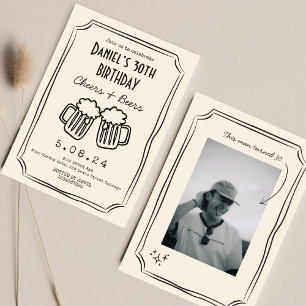 Whimsical Quirky Funky Cheers 30e verjaardag Kaart