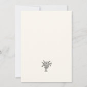 Whimsical Quirky Hand Drawn Champagne Wedding Kaart (Achterkant)