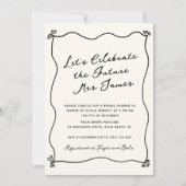 Whimsical Quirky Hand Drawn Vrijgezellenfeest Kaart (Voorkant)