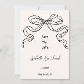 Whimsical Quirky Hand Getrokken Boog Save the Date Kaart (Voorkant)