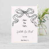 Whimsical Quirky Hand Getrokken Boog Save the Date Kaart (Staand voorkant)