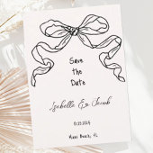 Whimsical Quirky Hand Getrokken Boog Save the Date Kaart