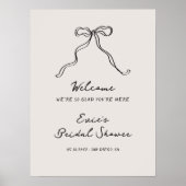 Whimsical Quirky Handgeschreven Boog Welkomstbord Poster (Voorkant)