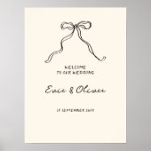 Whimsical Quirky Handgeschreven Boog Welkomstbord Poster (Voorkant)