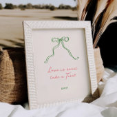 Whimsical Quirky Handgeschreven Bow Love is zoet Poster
