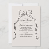 Whimsical Quirky Handgeschreven Bow Vrijgezellenfe Kaart (Voorkant)