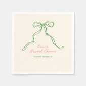 Whimsical Quirky Handgeschreven Bow Vrijgezellenfe Servet (Voorkant)