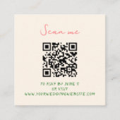 Whimsical Quirky Handgeschreven Bruiloft RSVP Informatiekaartje (Voorkant)