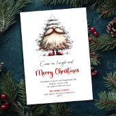 Whimsical Quirky Santa Christmas Greeting Card Feestdagenkaart