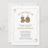 Whimsical Quirky Wavy Border 50e verjaardag Kaart (Voorkant)