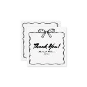 Whimsical Quirky Wedding Budget Bedankt Notitiekaartje (Voorkant / Achterkant in situ)