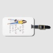 Whimsical Quote "Haal je grote meisekoppen aan" Bagagelabel (Voorkant (horizontaal))