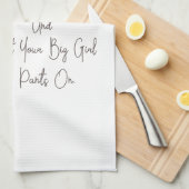 Whimsical Quote "Haal je grote meisekoppen aan" Theedoek (Quarter Fold)