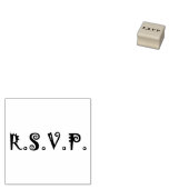 Whimsical R.S.V.P rubber stempel (Gestempeld)