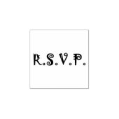 Whimsical R.S.V.P rubber stempel (Afrduk)