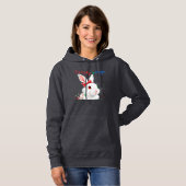Whimsical Rabbit "Curiosity is Magic" Abstract Art Hoodie (Voorkant volledig)