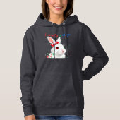 Whimsical Rabbit "Curiosity is Magic" Abstract Art Hoodie (Voorkant)