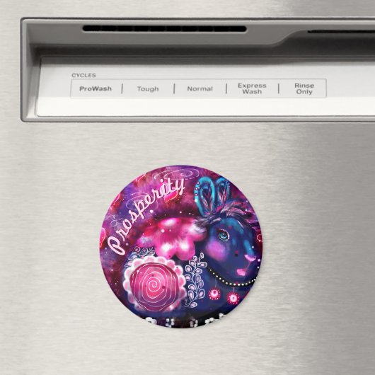 Whimsical Rabbit 'Glamour Bunny' Personalized Magneet (Insitu (Vaatwasser))