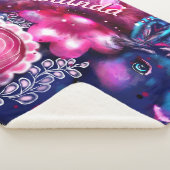 Whimsical Rabbit 'Glamour Bunny' Personalized Sherpa Deken (3/4)