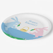 Whimsical Rabbits Easter Paper Plate Papieren Bordje (Gekanteld)