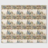 Whimsical Rabbits met Storybook Style Cadeaupapier (Vlak)