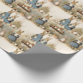 Whimsical Rabbits met Storybook Style Cadeaupapier (Hoek)