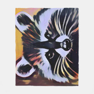 Whimsical Raccoon - een Natuur geïnspireerd design Fleece Deken
