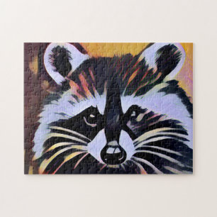 Whimsical Raccoon - een Natuur geïnspireerd design Legpuzzel
