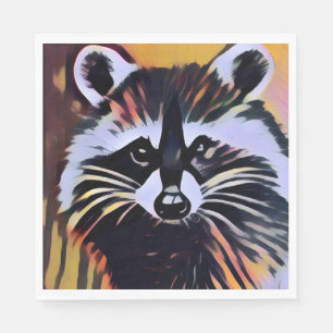 Whimsical Raccoon - een Natuur geïnspireerd design Servet