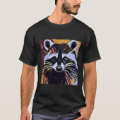 Whimsical Raccoon - een Natuur geïnspireerd design T-shirt (Voorkant)