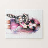 Whimsical Raccoon Legpuzzel (Horizontaal)