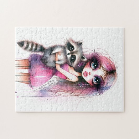 Whimsical Raccoon Legpuzzel (Horizontaal)