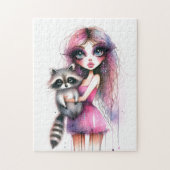 Whimsical Raccoon Legpuzzel (Verticaal)