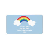 Whimsical Rainbow Adreslabel Etiket (Voorkant)