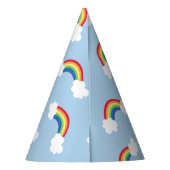 Whimsical Rainbow Birthday Party Petten Feesthoedjes (Achterkant)