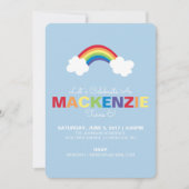 Whimsical Rainbow Birthday Party uitnodiging (Voorkant)