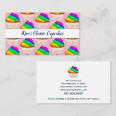 Whimsical Rainbow Cupcakes bakker of bakkerij Visitekaartje (Voorkant / Achterkant)