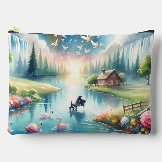 Whimsical Rainbow Earth Fantasy Scene Etui (Voorkant)