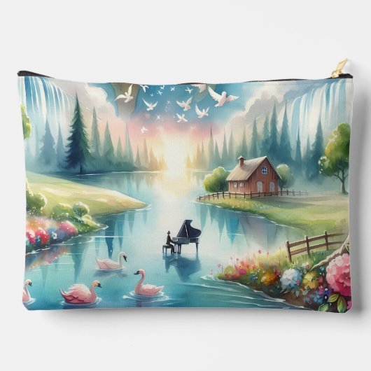 Whimsical Rainbow Earth Fantasy Scene Etui (Achterkant)