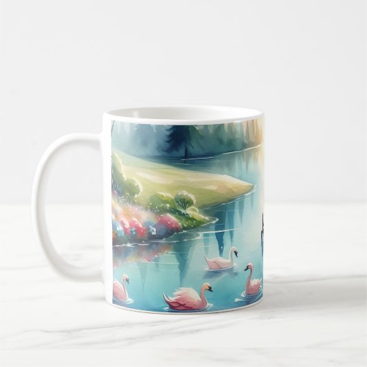 Whimsical Rainbow Earth Fantasy Scene Koffiemok (Links)