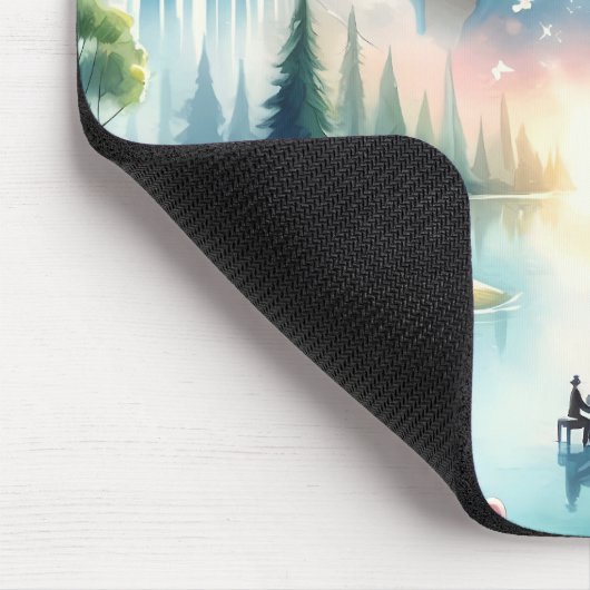 Whimsical Rainbow Earth Fantasy Scene Muismat (Hoek)