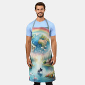 Whimsical Rainbow Earth Fantasy Scene Schort (Gedragen)